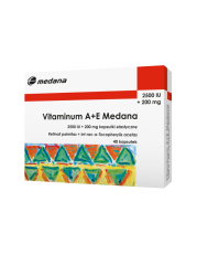 Vitaminum A+E Medana 2500j.m.+0,2g - 40 kapsułek elastycznych - miniaturka zdjęcia produktu