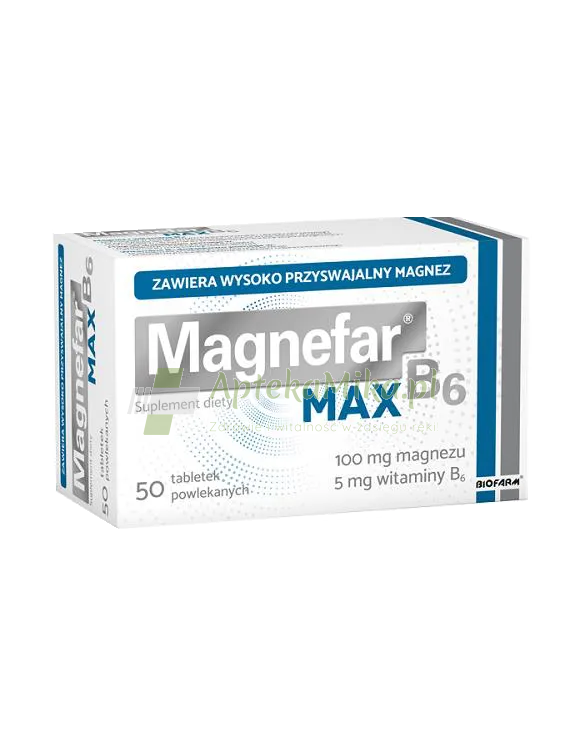 Magnefar B6 MAX - 50 tabletek
