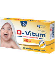 D-Vitum 400 j.m. witamina D dla niemowląt twist-off - 48 kapsułek