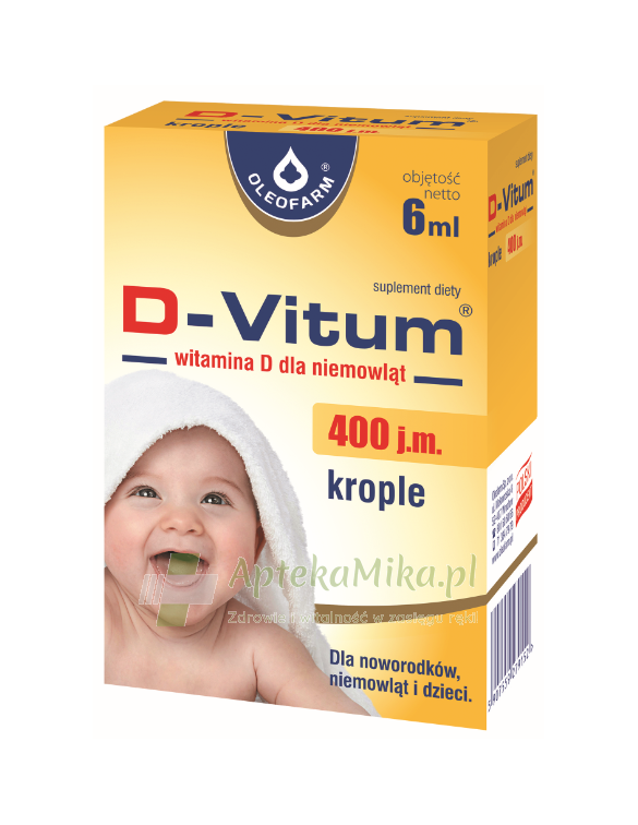 D-Vitum Witamina D dla niemowląt krople - 6 ml