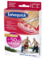 Plastry Salvequick DUO Tekstylne 100+50 cm gratis - 2 szt.