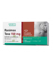 Ranimax Teva 150 mg - 20 tabletek powlekanych - zoom