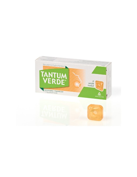 Tantum Verde smak miodowo-pomarańczowy 3 mg - 20 pastylek