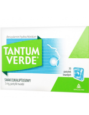 Tantum Verde Smak Eukaliptusowy 3 mg - 30 pastylek - miniaturka zdjęcia produktu