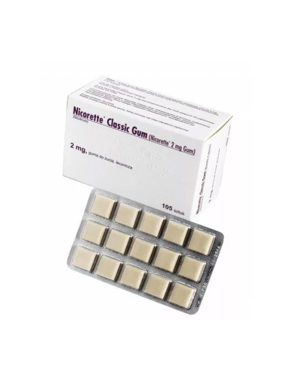 Nicorette Classic Gum 2 mg - 105 sztuk
