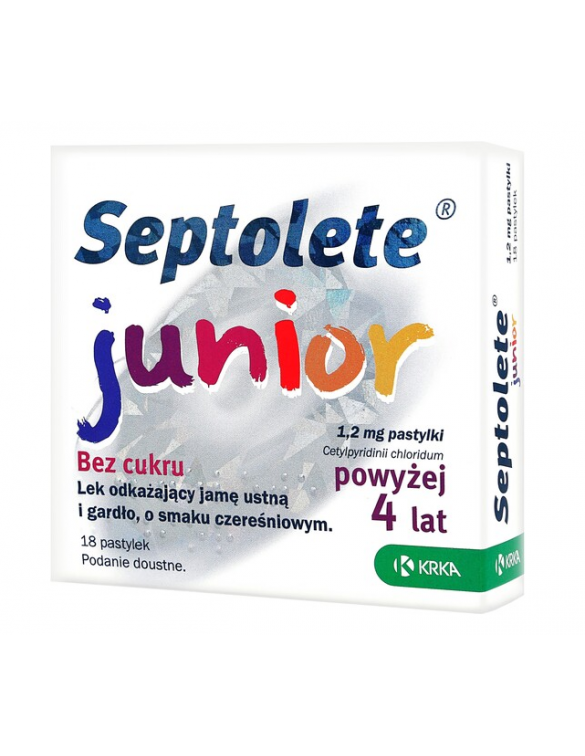 Septolete Junior 1,2 mg - 18 pastylek