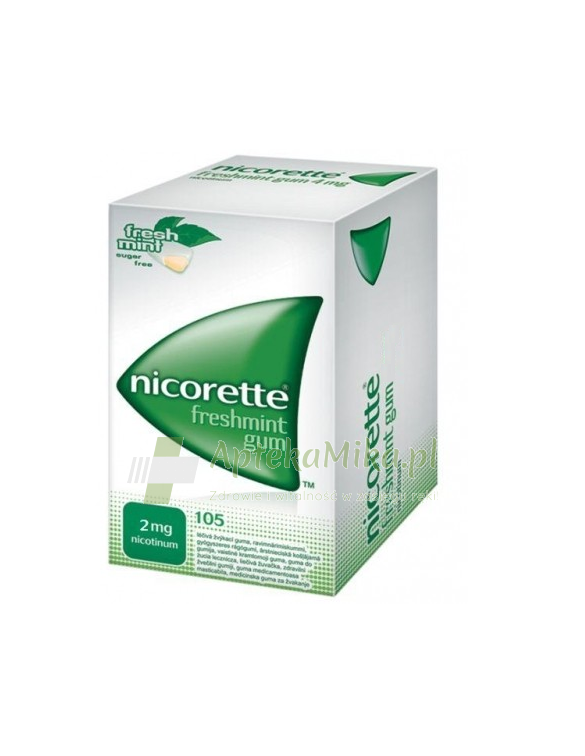Nicorette 2mg Freshmint Gum guma do żucia lecznicza - 105 szt.