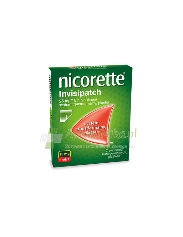 Nicorette Invisipatch 0,025 g/16h (39,37 mg) system transdermalny - 7 plastrów