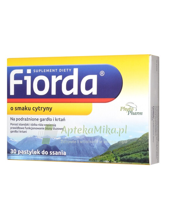 Fiorda o smaku cytrynowym - 30 pastylek