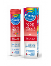 Plusssz Żelazo + Multiwitamina - 24 tabletki musujące - miniaturka zdjęcia produktu