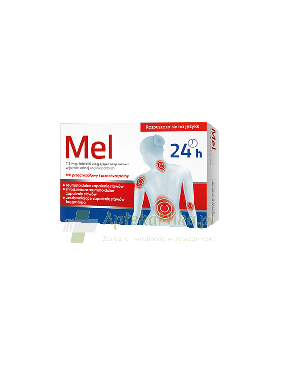 Mel 7,5 mg - 20 tabletek ulegających rozpadowi w jamie ustnej