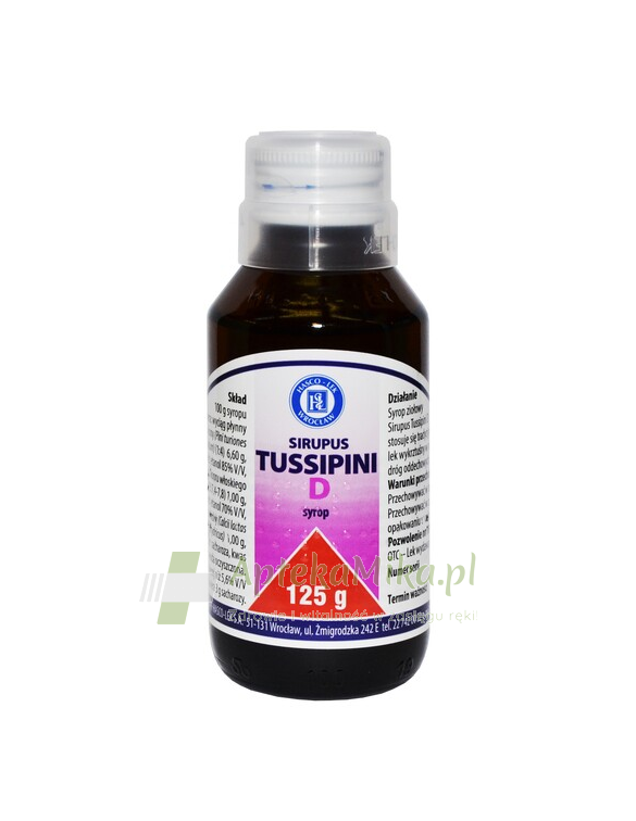 Sirupus Tussipini D - 125 g