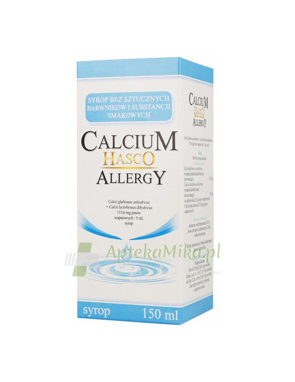 Syrop Calcium Hasco Allergy 115,6 mg jonów Ca/5ml - 150 ml
