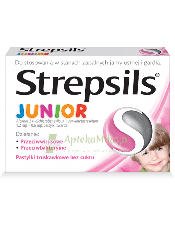 Strepsils Junior 0,6mg+1,2mg - 24 pastylki do ssania