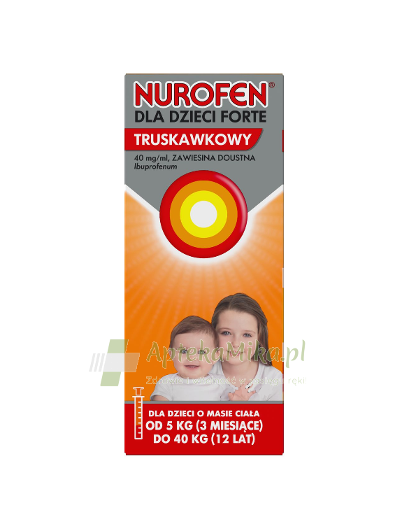 Nurofen dla dzieci Forte truskawkowy zawiesina doustna 0,04 g/ml - 50 ml