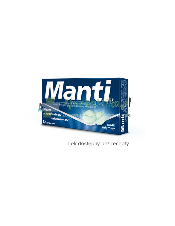Manti 0,2g+0,2g+0,025g - 8 tabletek do rozgryzania i żucia
