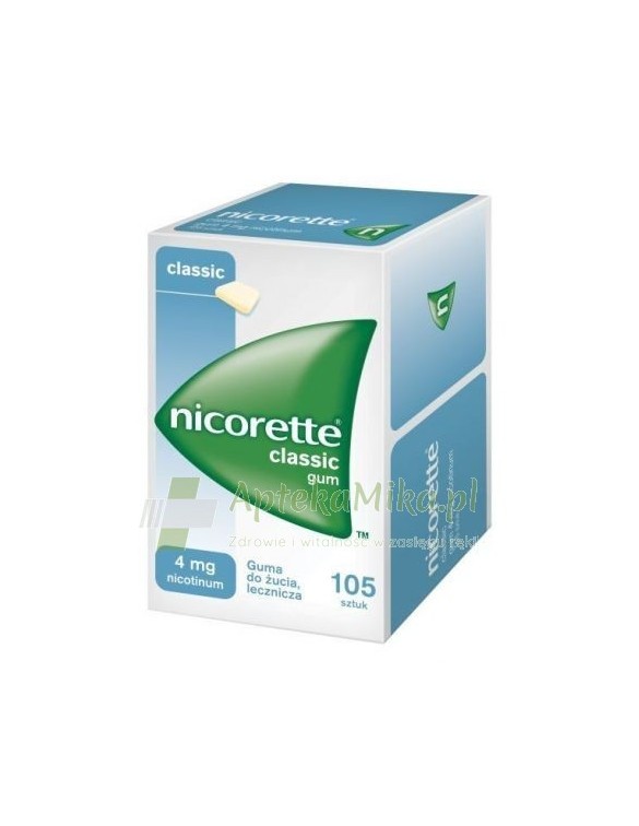 Nicorette 4mg Classic Gum guma do żucia lecznicza - 105 szt.
