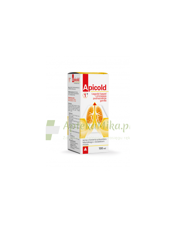 Apicold 1+ Syrop z korzenia prawoślazu - 100 ml