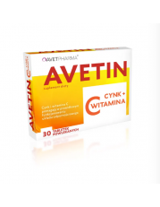 Avetin Cynk + Witamina C - 30 tabletek - miniaturka zdjęcia produktu
