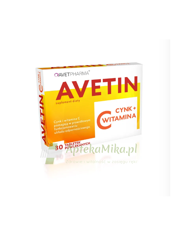 Avetin Cynk + Witamina C - 30 tabletek
