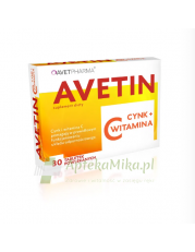 Avetin Cynk + Witamina C - 30 tabletek - zoom