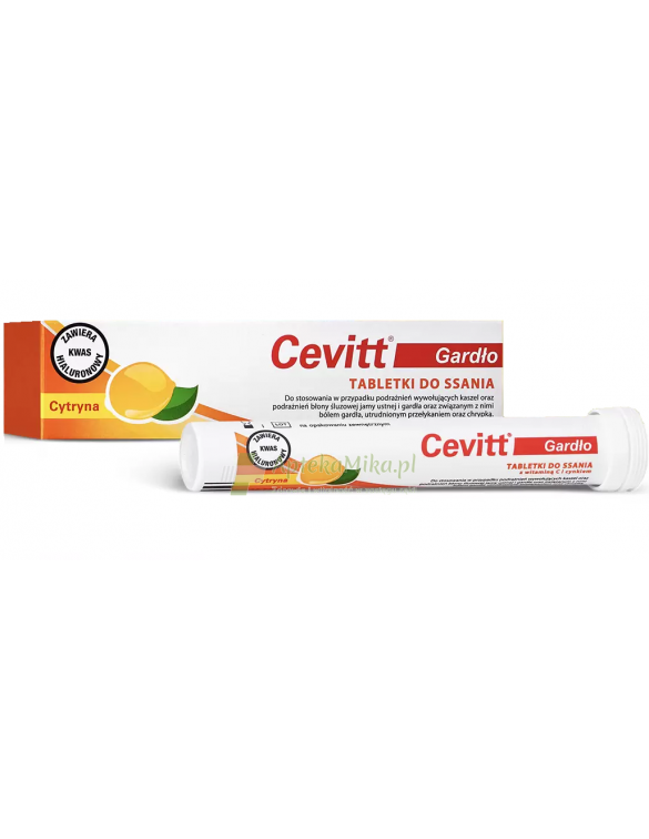 Cevitt Gardło cytryna - 20 tabletek do ssania