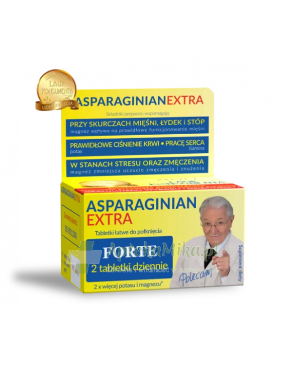 Asparaginian Magnezu Potasu Uniphar Extra - 50 tabletek