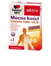 Doppelherz aktiv Mocne kości Calcium 1500+Vit.D3 - 30 tabletek - miniaturka zdjęcia produktu