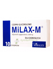 MiLAX-M Czopki glicerolowe dla dorosłych - 10 czopków - zoom
