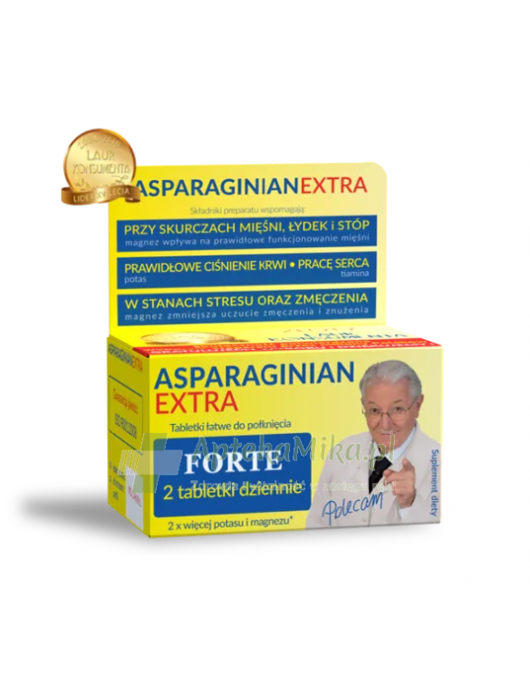 Asparaginian Magnezu Potasu Uniphar Extra - 75 tabletek