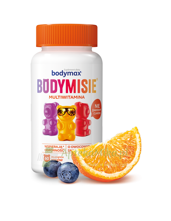 Bodymax bodymisie o smaku owocowym - 60 żelowych misiów