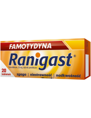 Famotydyna Ranigast 20 mg - 20 tabletek - miniaturka zdjęcia produktu