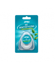 Nić dentystyczna APTEO CARE woskowana, miętowa - 50 m - miniaturka zdjęcia produktu