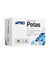 Potas APTEO - 100 tabletek - miniaturka zdjęcia produktu
