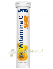 Witamina C 1000 mg o smaku cytrynowym APTEO - 20 tabletek musujących - zoom