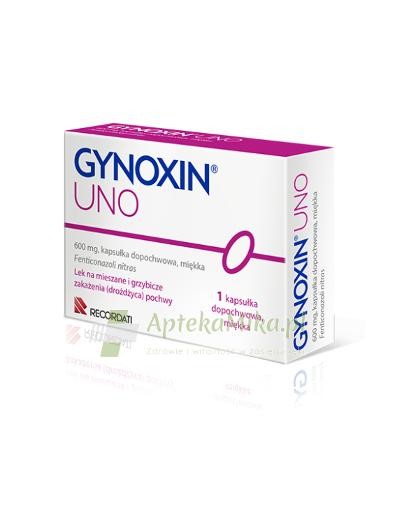 Gynoxin Uno 600 mg - 1 kapsułka dopochwowa