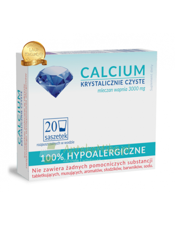 Calcium Krystalicznie Czyste 100% - 20 saszetek