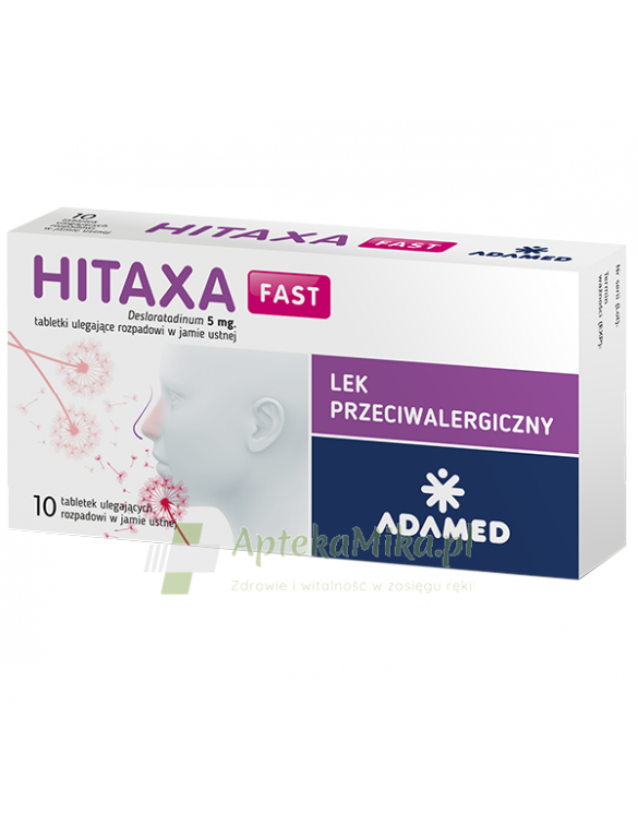 Hitaxa fast 5 mg tabletki ulegające rozpadowi w jamie ustnej - 10 tabletek