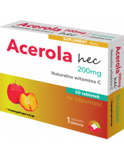 Acerola 200mg hec - 50 tabletek - miniaturka zdjęcia produktu