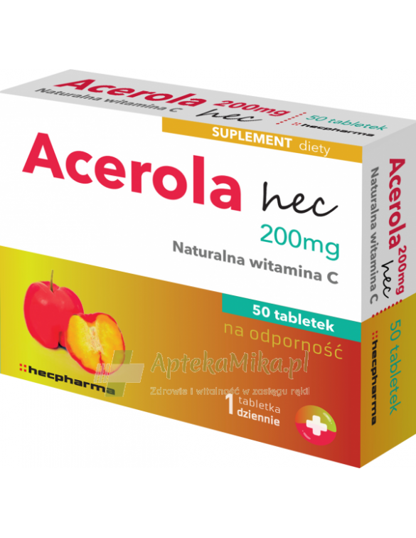 Acerola 200mg hec - 50 tabletek